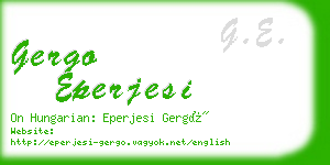 gergo eperjesi business card